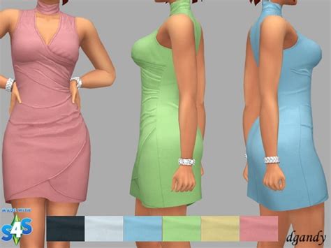 Fran Pleated Dress By Dgandy At Tsr Sims 4 Updates