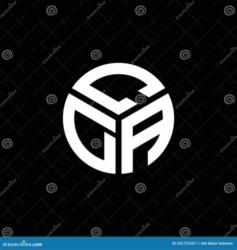 Cda Letter Logo Design On Black Background Cda Creative Initials