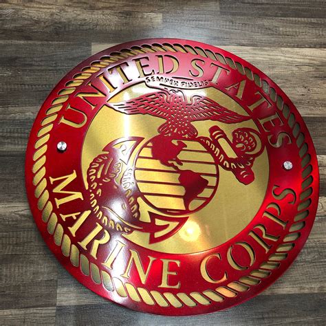 Marine Corps 2panel Custom Metal Sign Rustic Home Decor Etsy