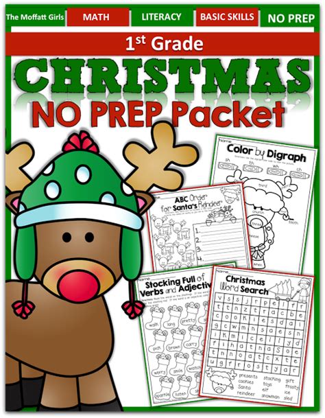 Christmas No Prep Packet 1st Grade Fun Engaging And Meaningful