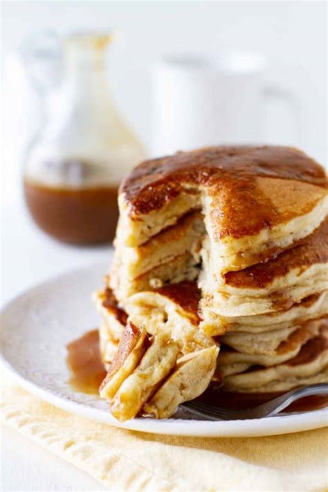 Apple Pancakes With Caramel Apple Syrup Taste And Tell