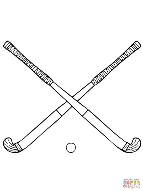 Field Hockey Sticks Coloring Page Free Printable Coloring Pages