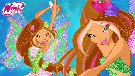 Winx Club All The Transformations Of Flora Youtube