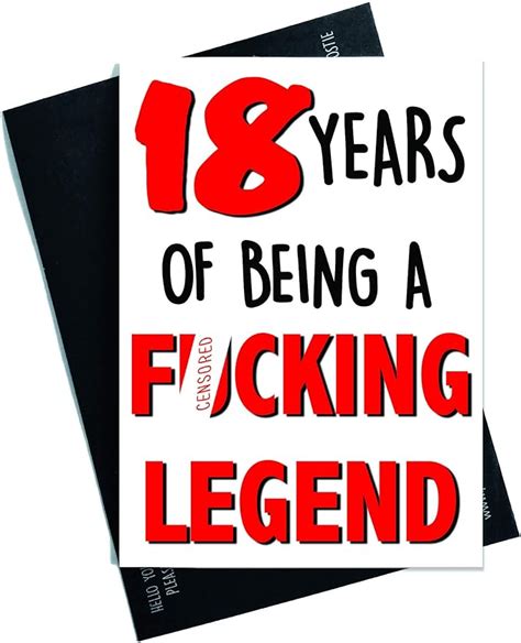 Peachy Antics Funny Adult 18th Birthday Card 18 Years Of Being A F