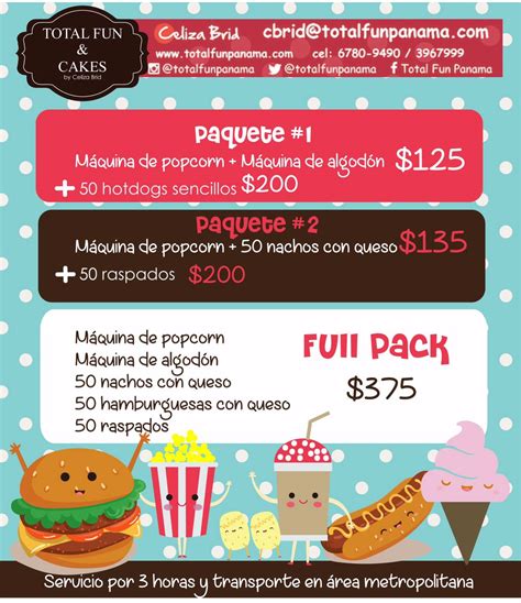 Paquetes Y Promociones Total Fun And Cakes