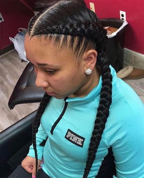 For a simple hairstyle, guys can get a crown braid in the back of the head. Perfect! 2 #Cornrows #Braids | Two braid hairstyles ...