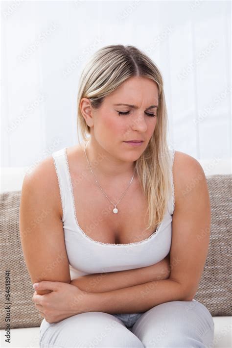 Woman With Stomach Ache Stock Adobe Stock