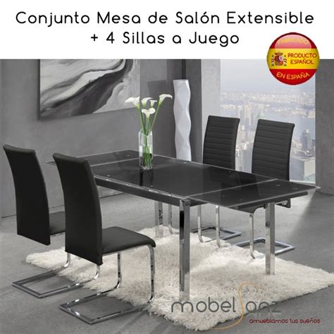 Mya es una colección de sillas con un diseño refinado y filiforme; conjunto mesa de y 4 sillas de cocina de cristal