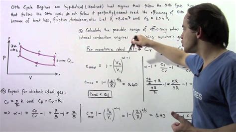 One compression stroke and 1 exhaust stroke. Otto Cycle Engine Example - YouTube