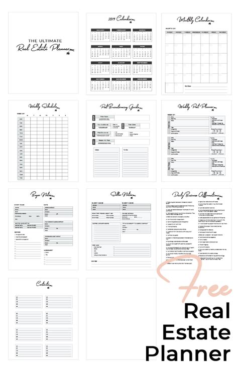Free 2019 Real Estate Planner This Free Real Estate Planner Is Filled
