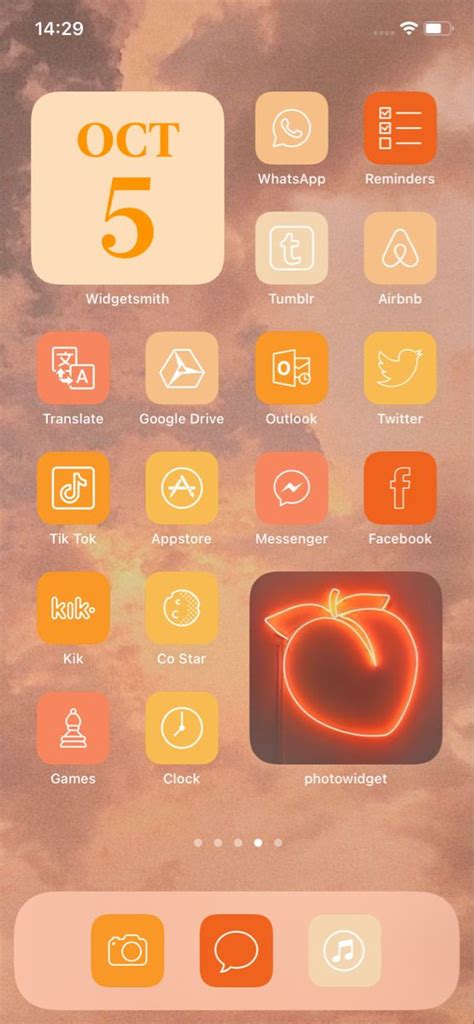 Orange App Icons Aesthetic