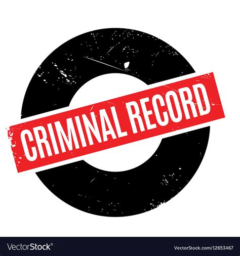 Criminal Record Rubber Stamp Royalty Free Vector Image