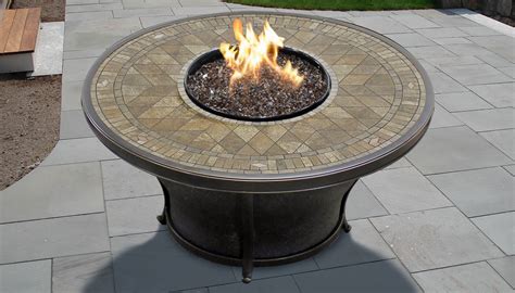 Tk Classics Balmoral 48 Inch Round Porcelain Top Gas Fire Pit Table