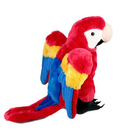 Macaw Scarlet Parrot Bird In Flight Stuffed Animal33cmsoft Plush Toy