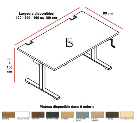 Bureau réglable en hauteur manuellement – MDD Bureaux réglables en