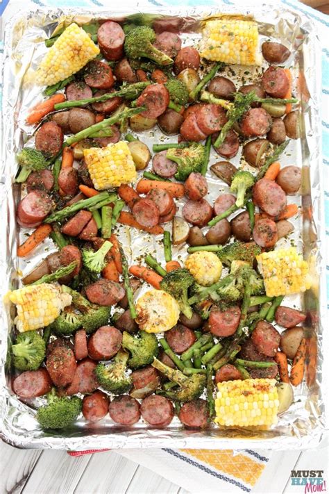 pan sheet sausage recipe meals easy dinners veggie dinner tonight quick meal veggies mom must supper super musthavemom