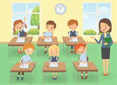 Related Image Preschool Kids Boy And Girl Cartoon Classroom