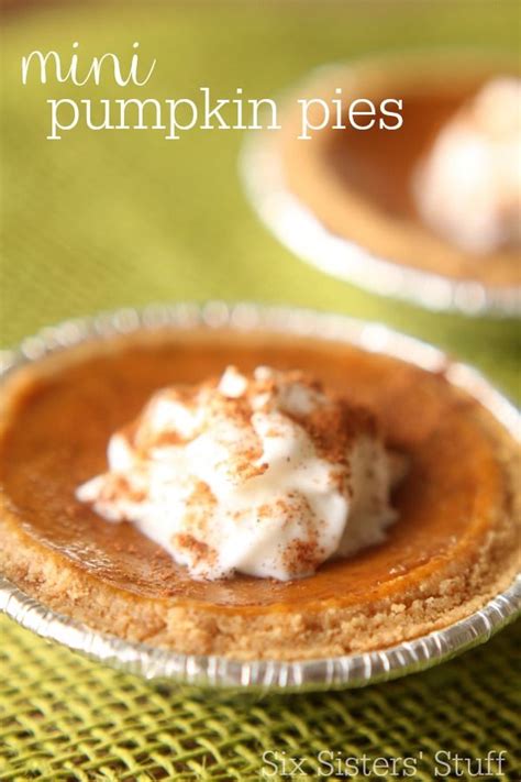 Mini Pumpkin Pies With Graham Cracker Crust Recipe Recipe Mini