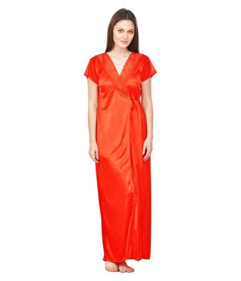 Buy Boosah Poly Satin Nighty And Night Gowns Red Online At Best Prices In India Snapdeal