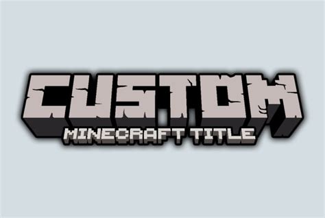 Make you a custom minecraft title by Lucasnagy | Fiverr