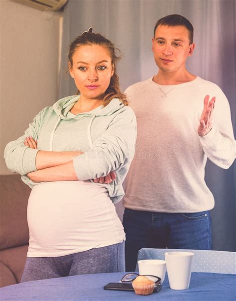 husband and pregnant wife arguing at home stock image image of misbehaving arguing 93818741