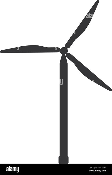 Windmill Wind Turbine Illustration Vector For Different Design Stock