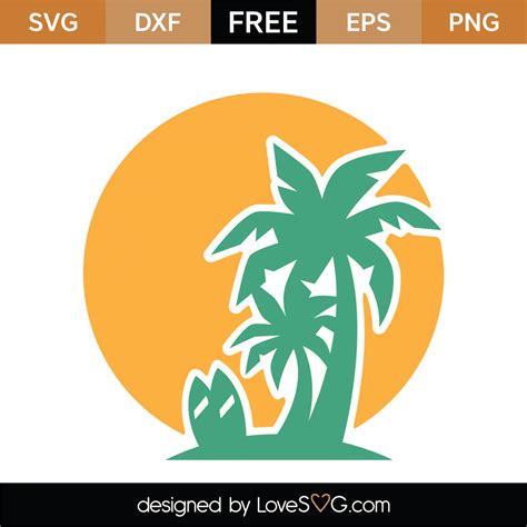 Free Palm Trees SVG Cut File - Lovesvg.com