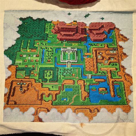Loz Legend Of Zelda Cross Stitch Map By Zaira Guadio Fry Rzelda