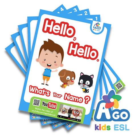 Hello Hello Whats Your Name Free Printable Esl Flashcard Sets