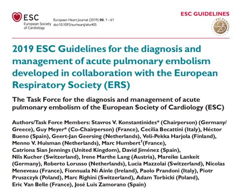 Many recommendations have been retained or their validity has been reinforced; 2019 ESC Guidelines for the diagnosis and management of ...