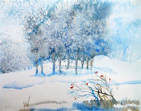 Snow Blizzard In The Grove Painting By Trudi Doyle Fine Art America