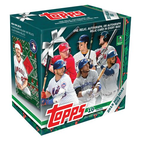 2019 Topps Holiday Baseball Mega Box 5 Metallic Holiday Parallels 1