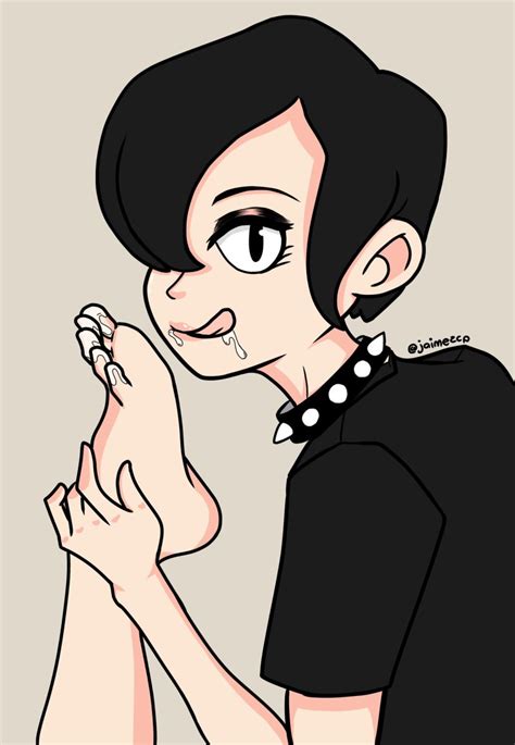 Rule 34 1girls Black Outfit Drooling Feet Foot Fetish Goth Goth Girl Happy Female Jaimezcp