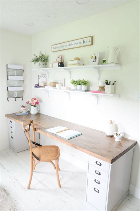 It is a partial diy and a partial ikea hack…the best kind of project. DIY Butcher Block Desk -- in sewing room? #homeofficedesk ...
