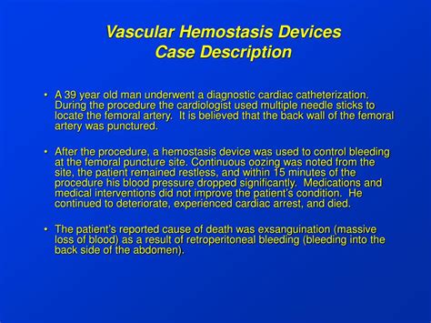 Ppt Vascular Hemostasis Case Study Sonia Swayze Rn Ma C And