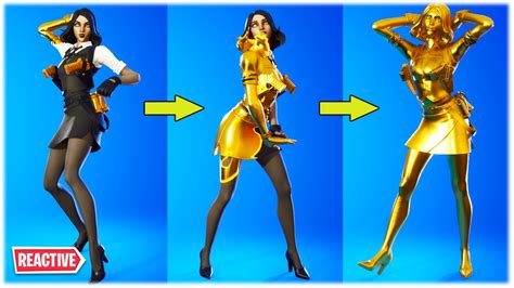 Fortnite Thicc Reactive Marigold Skin Female Midas Showcased With