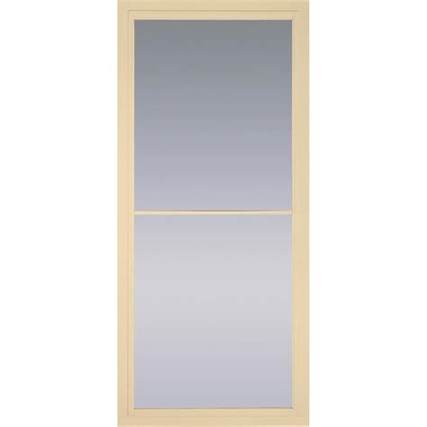 Pella Rolscreen Poplar White Full View Aluminum Storm Door With