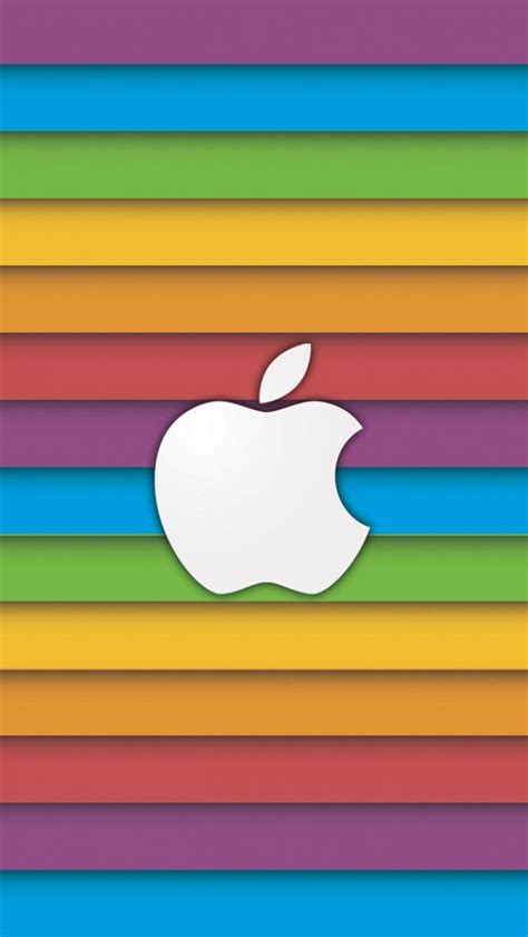 Rainbow Apple Iphone Wallpapers Free Download