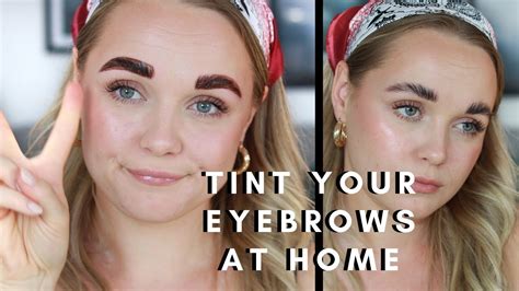 How To Tint Your Eyebrows At Home Youtube