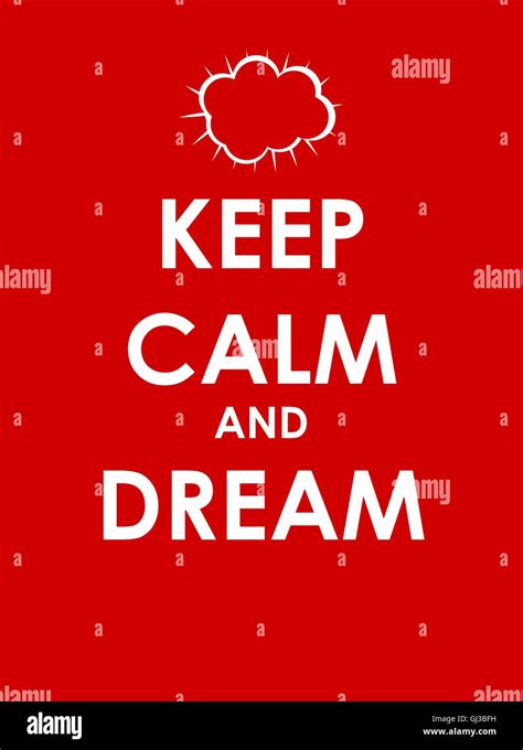 Keep Calm And Dream Creative Poster Concept Card Of Invitation Stock