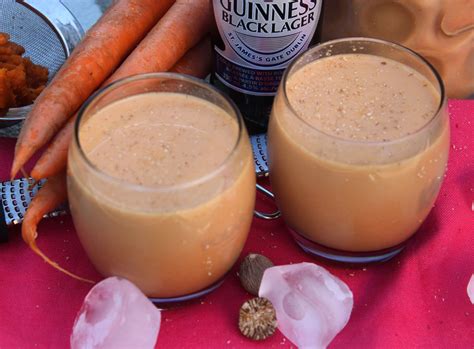 Jamaican Carrot Juice With Guinness Recipe Carrot Juice Recipe Food Caribbean Recipes