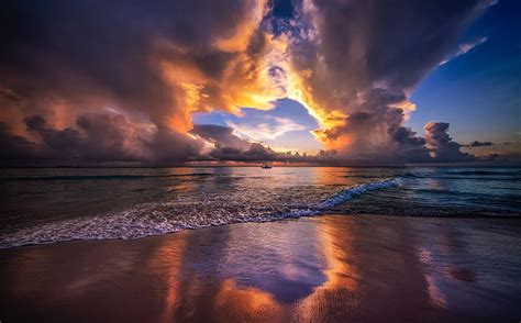 Caribbean Beach Sunset Wallpaper