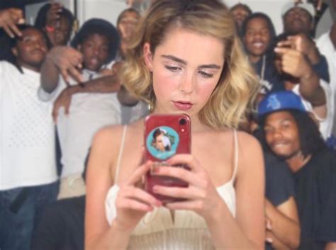 Kiernan Shipka Doing A Bts Selfie For Fans Right Before A Blacked