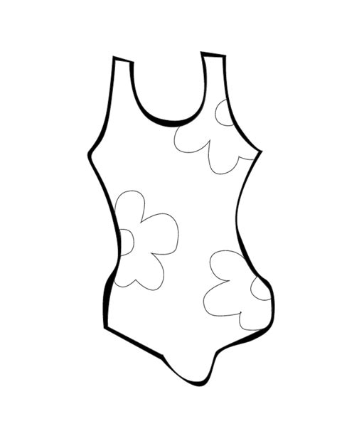 Bathing Suit Coloring Pages Sketch Coloring Page
