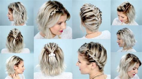 Get all the latest hairstyles with braids, braided hairstyle trends, and new braid ideas! 10 EASY BRAIDS FOR SHORT HAIR TUTORIAL | Milabu - YouTube
