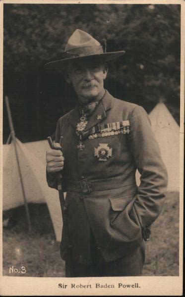 Sir Robert Baden Powell Boy Scouts Postcard