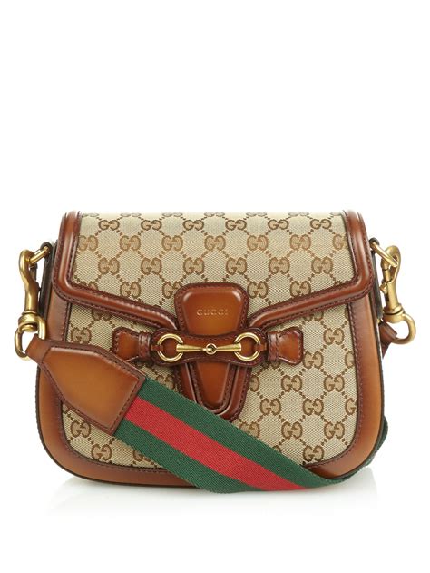 Lyst Gucci Lady Web Medium Shoulder Bag In Brown