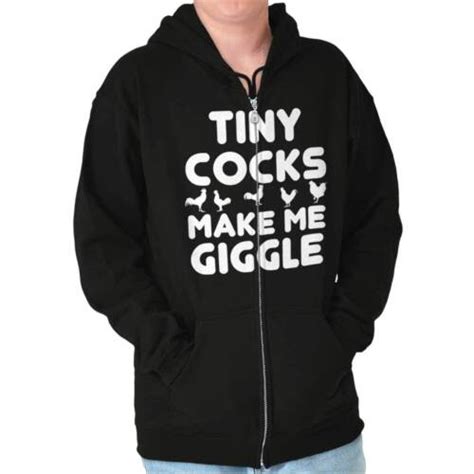 Tiny Cocks Make Giggle Funny Rooster Pun Women Zip Hoodie Jacket