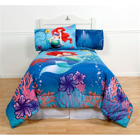 The Little Mermaid Full Comforter And Sheet Set 5 Piece Bed In A Bag