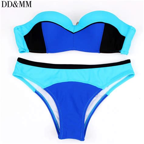 Ddandmm Swimwear Women Navy Blue 2017 New Bikini Sexy Swimsuit Low Waist